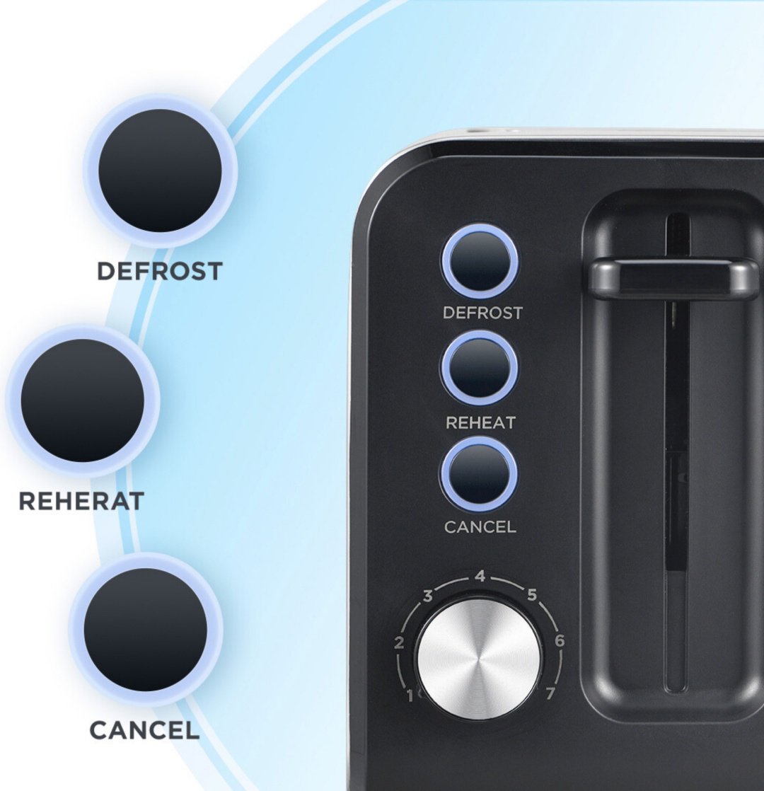Тостер Midea MT-RW2L20W стальной, черный купить,NaN