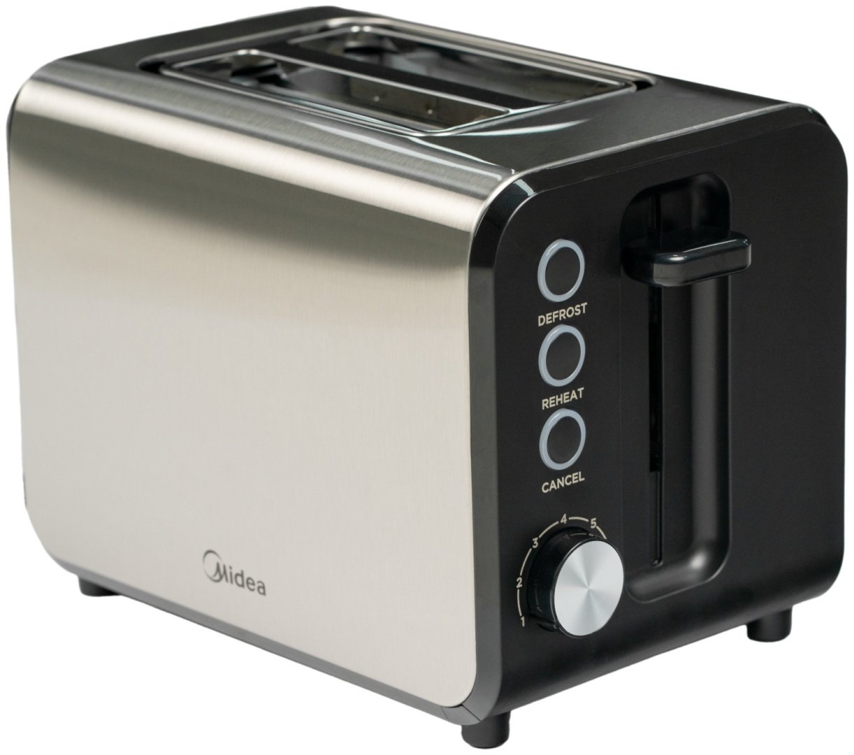 Тостер Midea MT-RW2L20W стальной, черный купить,NaN