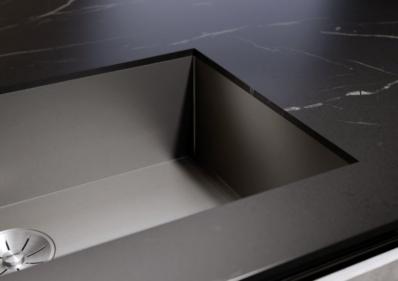 Кухонная мойка Blanco Zerox 500-U Dark Steel (526243) 54х44х17.5 см, нержавеющая сталь, тон черный металлик купить,540288