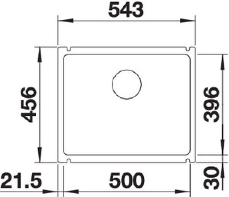 Кухонная мойка Blanco Subline 500-U 45.6х50х18.5 см, керамика, тон черный купить,NaN