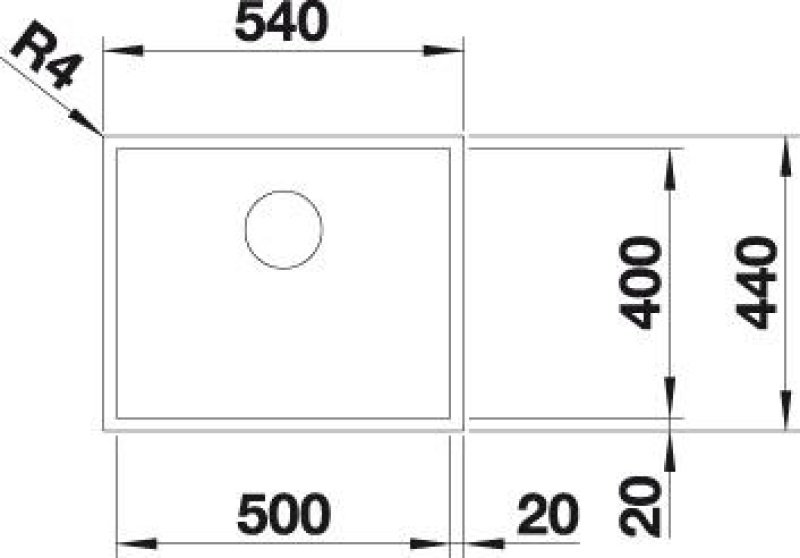 Кухонная мойка Blanco Zerox 500-U Dark Steel (526243) 54х44х17.5 см, нержавеющая сталь, тон черный металлик купить,540288