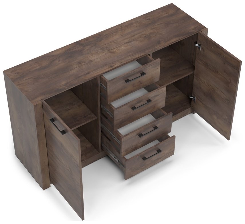 Комод MySTAR Вирджиния, 146.60x42.60x82.4 см, коричневый купить,0