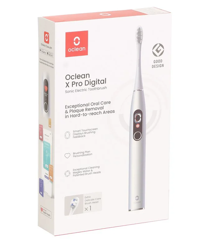 Зубная электрощетка Oclean X Pro Digital серебристая купить,NaN