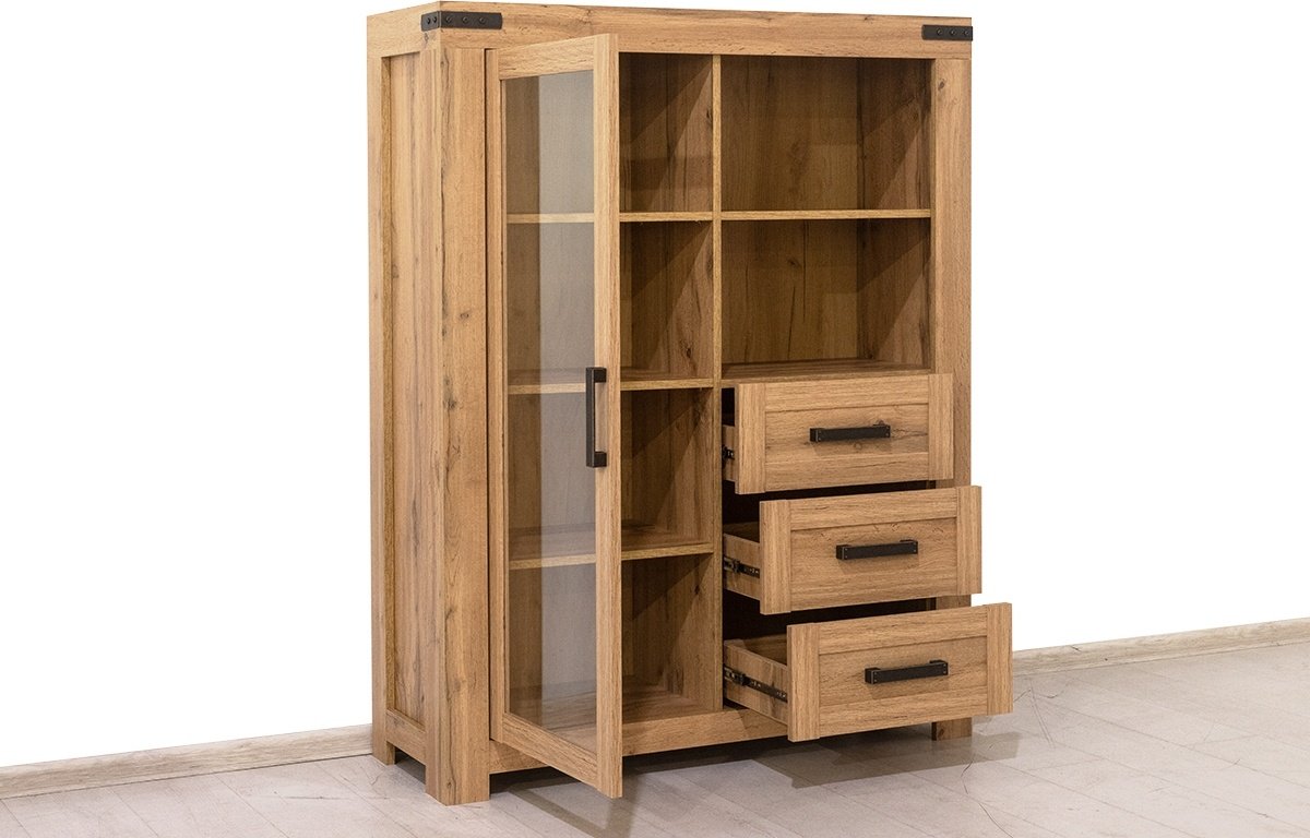 Шкаф-витрина ANREX напольный Мортиз 00031105 146.2х112.4х40.1 см купить,NaN