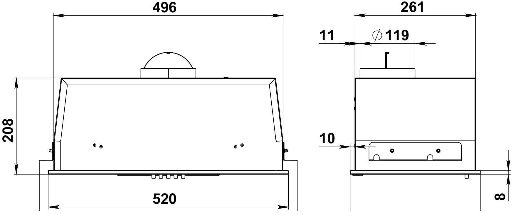 Вытяжка Dessus DH-609B черный купить,0