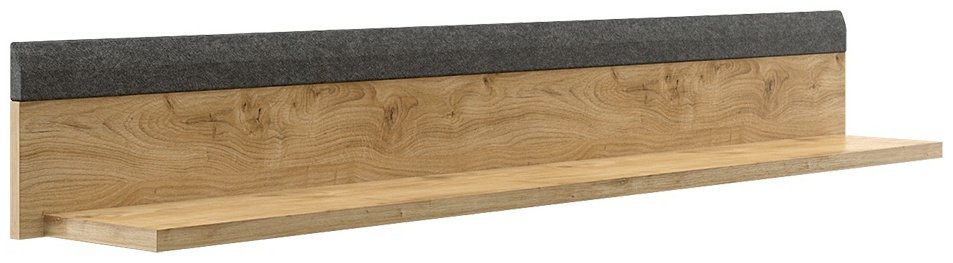 Полка BRW Брест Грэйс 00032793, 144x20x20 см, коричневый, серый