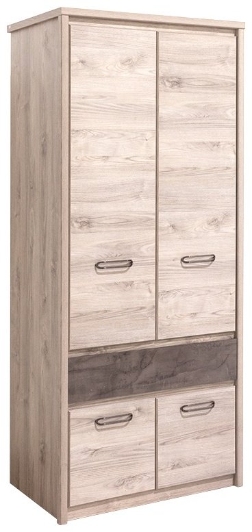 Распашной шкаф ANREX Джаз 4DG1S Каштан Найроби, 86.8x210х59.3 см, коричневый купить,NaN