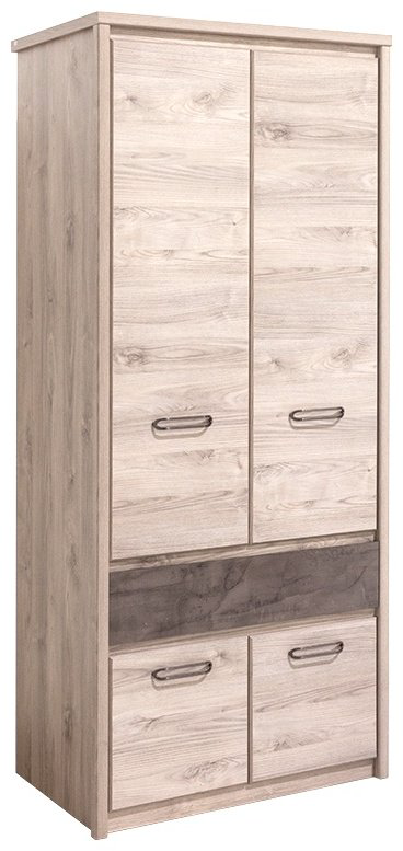 Распашной шкаф ANREX Джаз 4DG1S Каштан Найроби, 86.8x210х59.3 см, коричневый купить,NaN