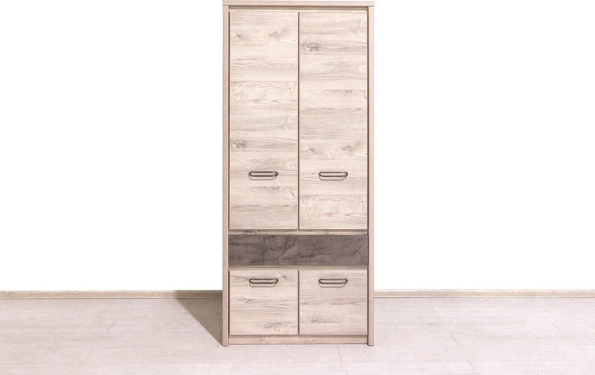 Распашной шкаф ANREX Джаз 4DG1S Каштан Найроби, 86.8x210х59.3 см, коричневый купить,NaN