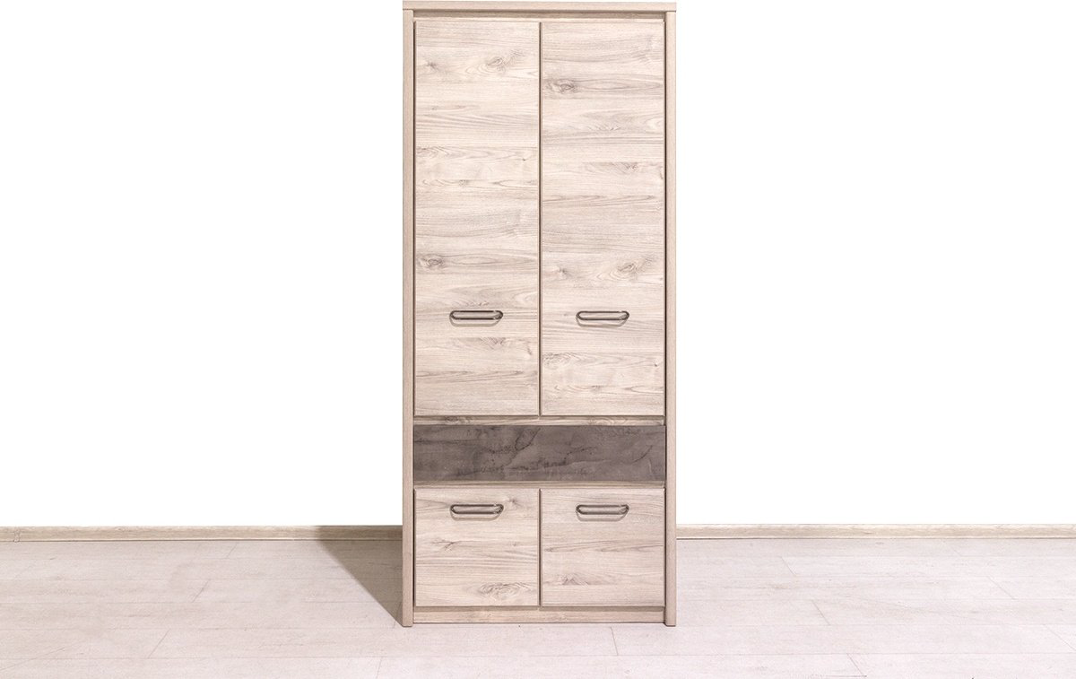 Распашной шкаф ANREX Джаз 4DG1S Каштан Найроби, 86.8x210х59.3 см, коричневый купить,NaN