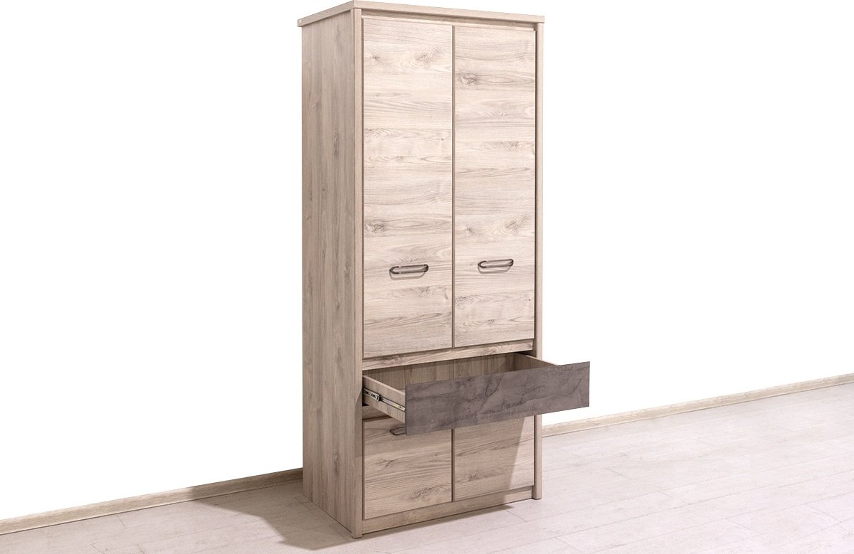 Распашной шкаф ANREX Джаз 4DG1S Каштан Найроби, 86.8x210х59.3 см, коричневый купить,NaN