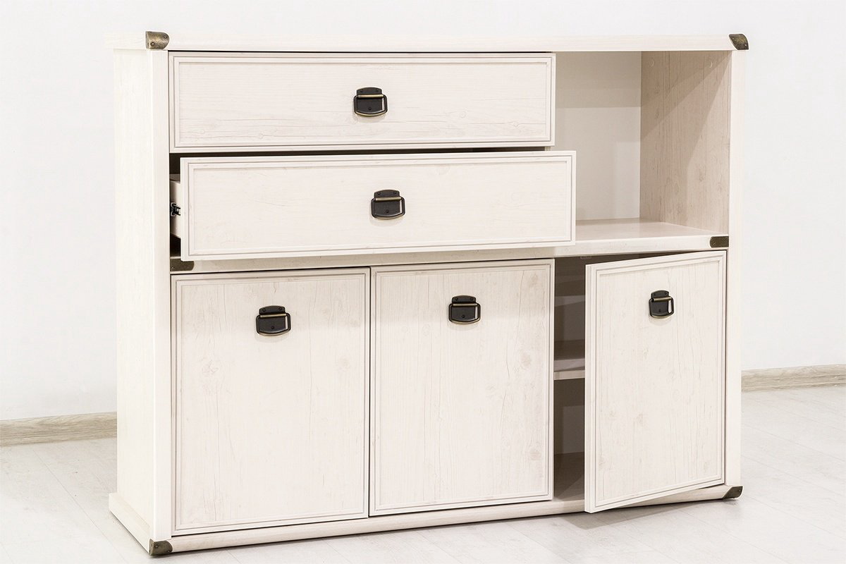 Комод ANREX Магеллан 3D2SN, 126.60x40.30x99.6 см, белый купить,NaN