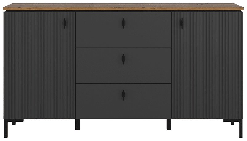 Комод BRW Брест Сан-Джиминьяно, 150x41x82 см, темно-серый купить,0