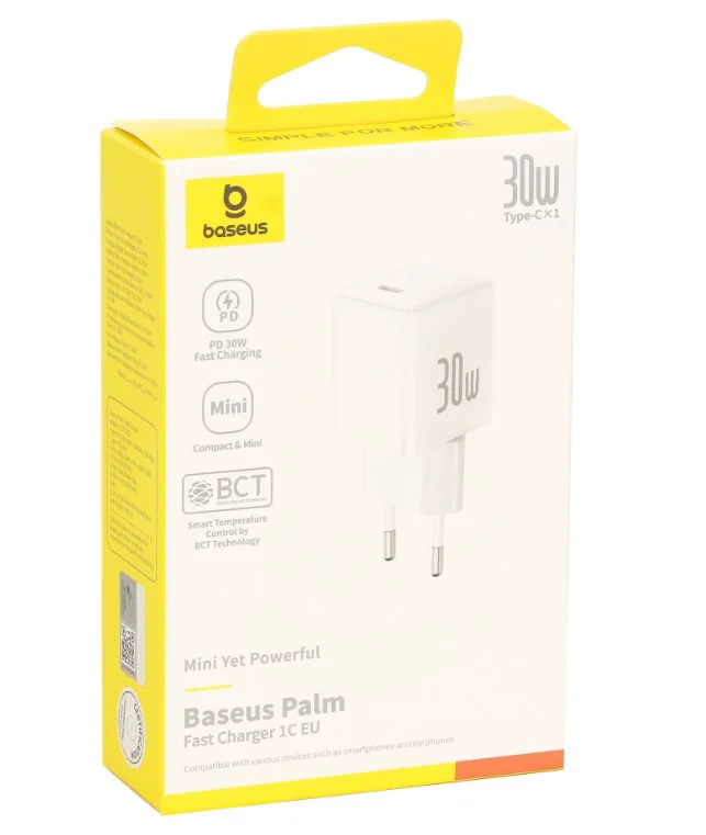 Адаптер Baseus Palm 1C CCZC30CE P10111605213-00 30В белый