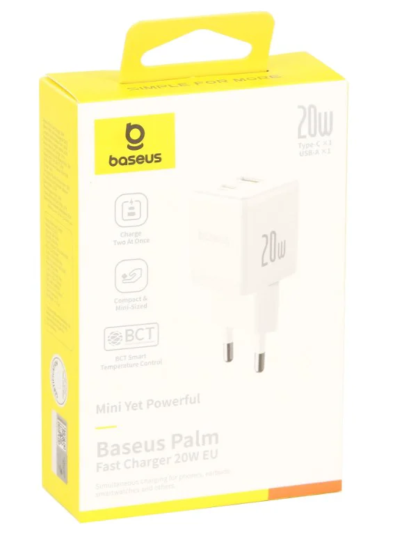 Адаптер Baseus Palm C+U CCZC20UE P10111608213-00 20В белый
