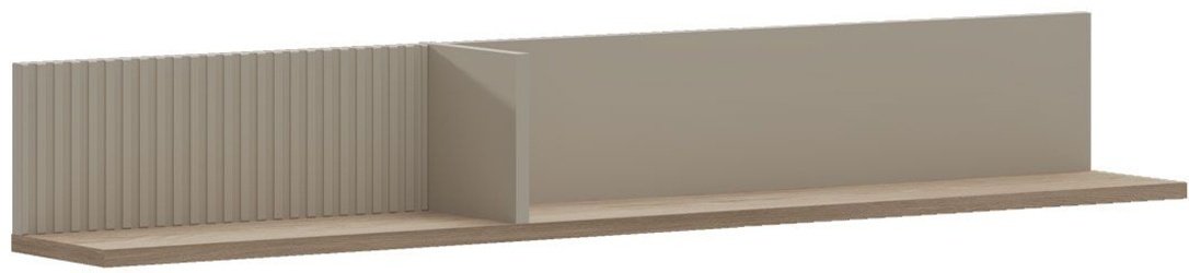 Полка BRW Брест Доменика, 00036632, 135x19x19.5 см, серый, светло-коричневый