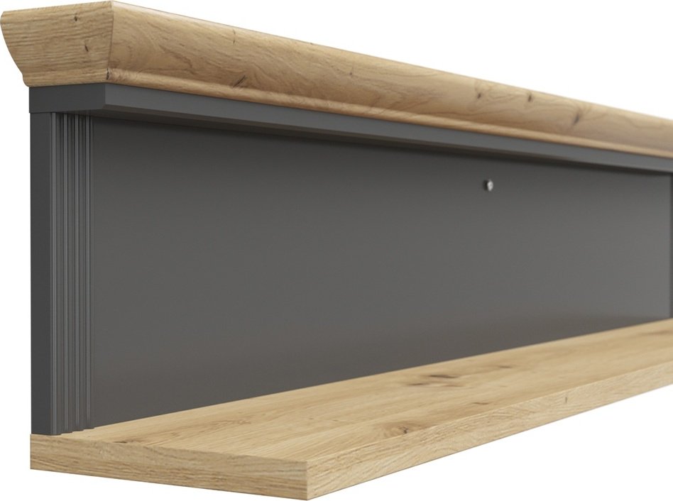 Полка BRW Брест Жасмин, 00038574, 141.5x20x27.5 см, светло-коричневый, темно-серый купить,0