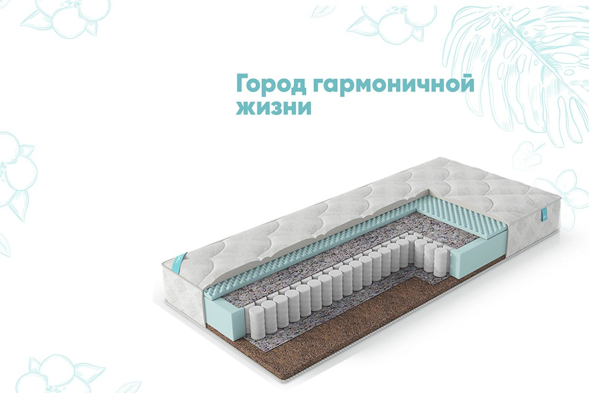 Матрас Бали Denpasar 00032747, 90x200x20 см купить,NaN