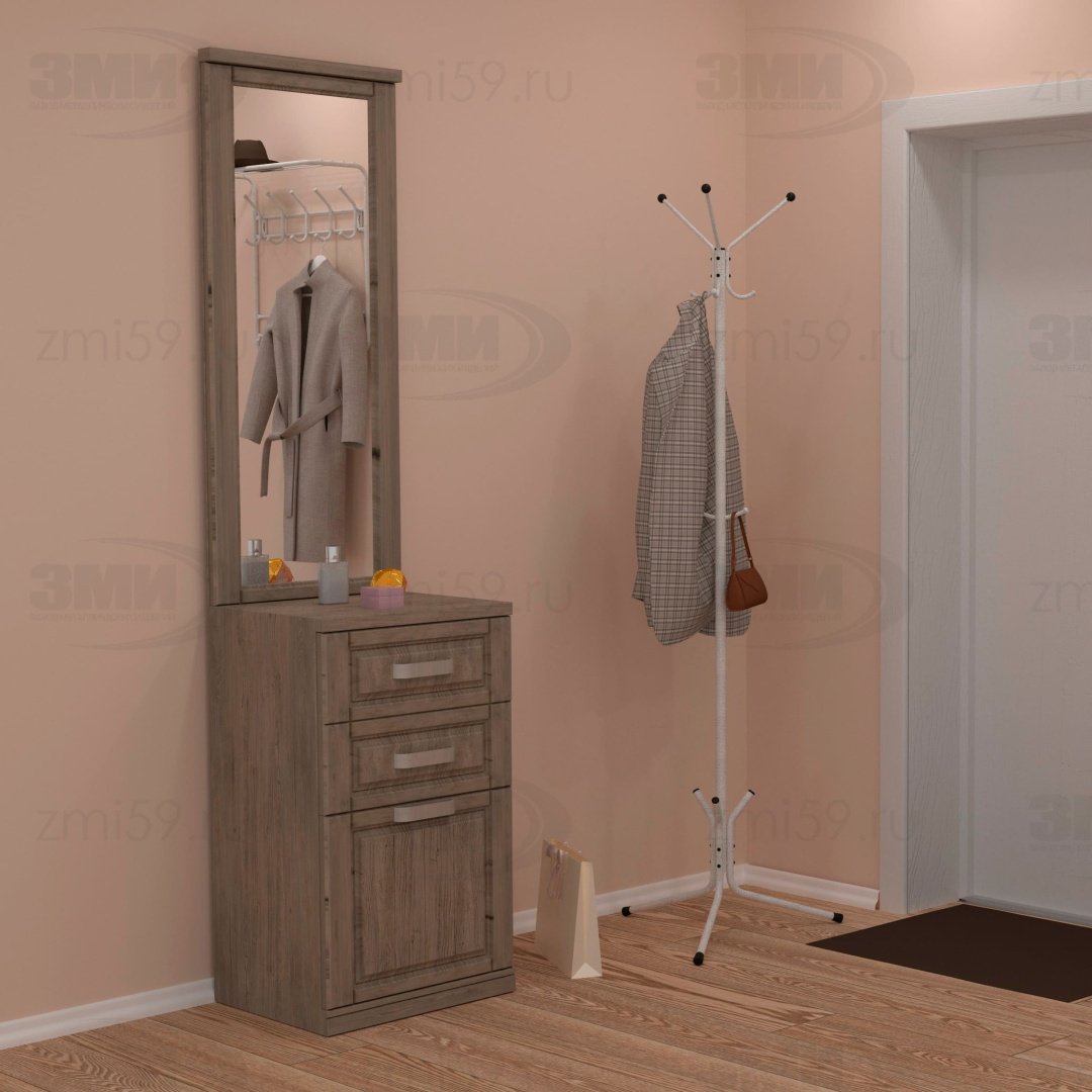 ЗМИ Вешалка стойка, напольная металл, 63x177 см, Луч 3