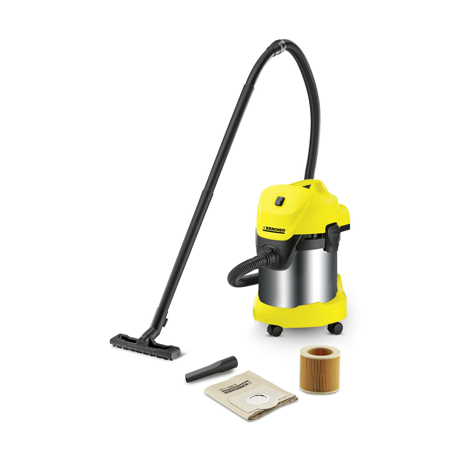 Промышленный пылесос Karcher WD 3 EU-I желтый купить,NaN