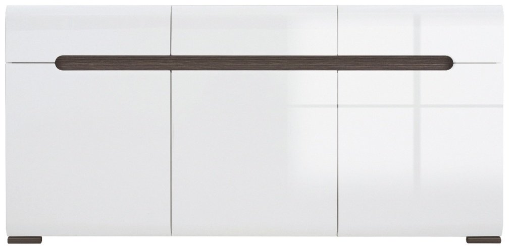Комод BRW Ацтека KOM3D3S-8-15, 150x41x84 см, белый