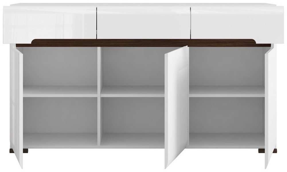 Комод BRW Ацтека KOM3D3S-8-15, 150x41x84 см, белый купить,0