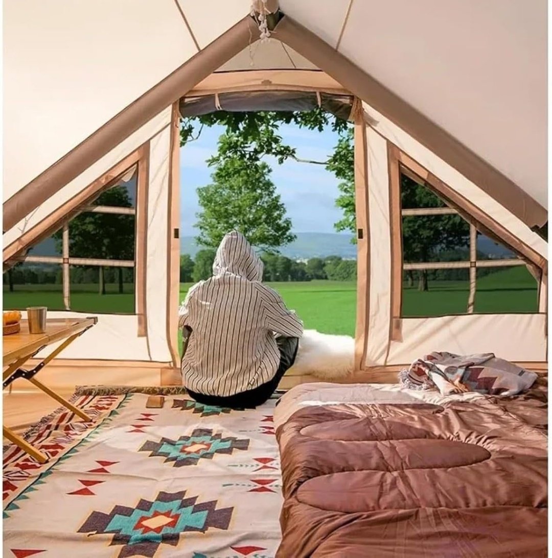 Надувная палатка TerraFox TF-Camping кемпинговая количество мест: 4 бежевый
