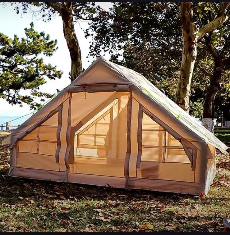 Надувная палатка TerraFox TF-Camping кемпинговая количество мест: 4 бежевый