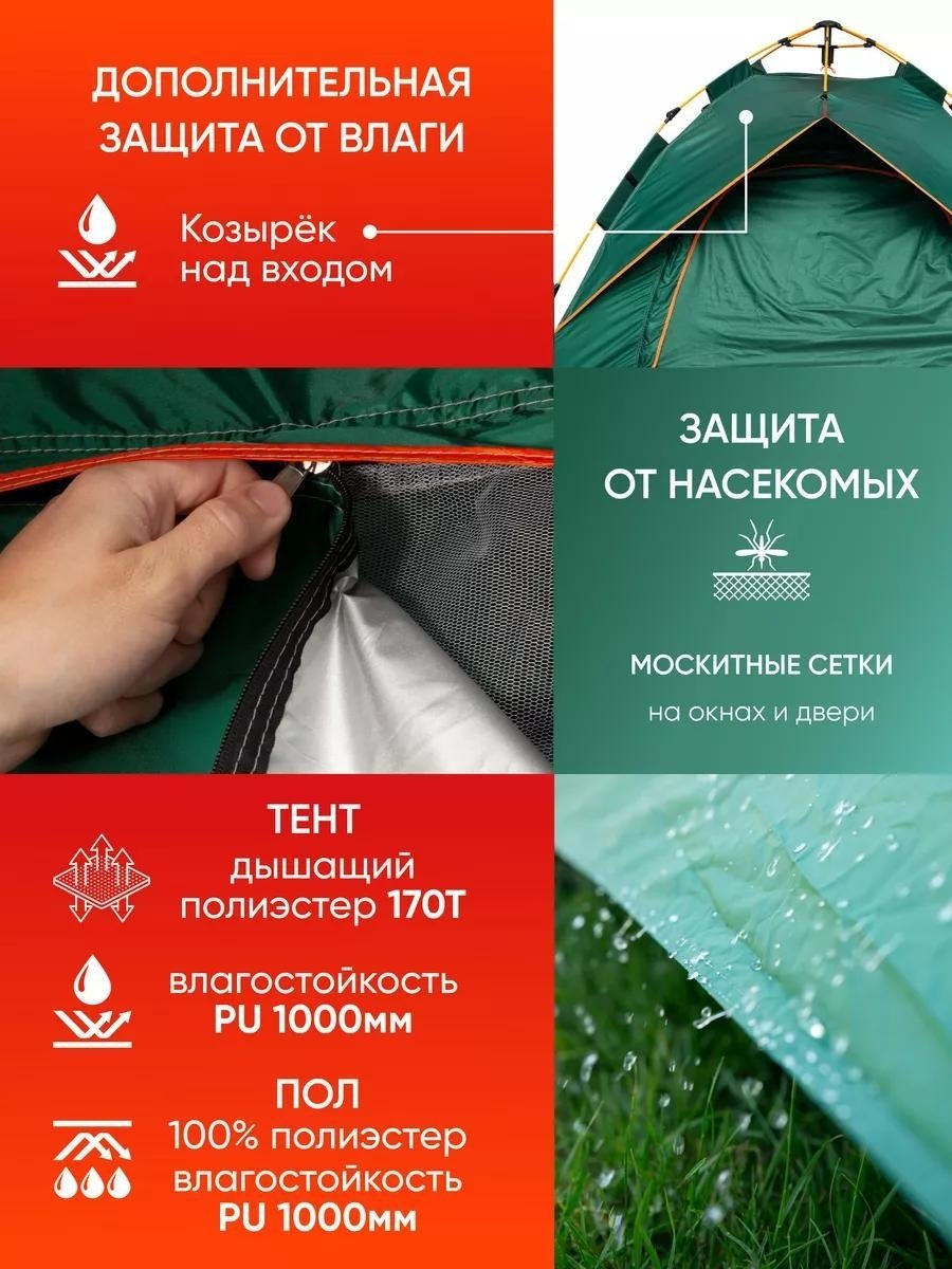 Палатка + походный стул Denx для рыбалки 3-местная зеленый купить,24000