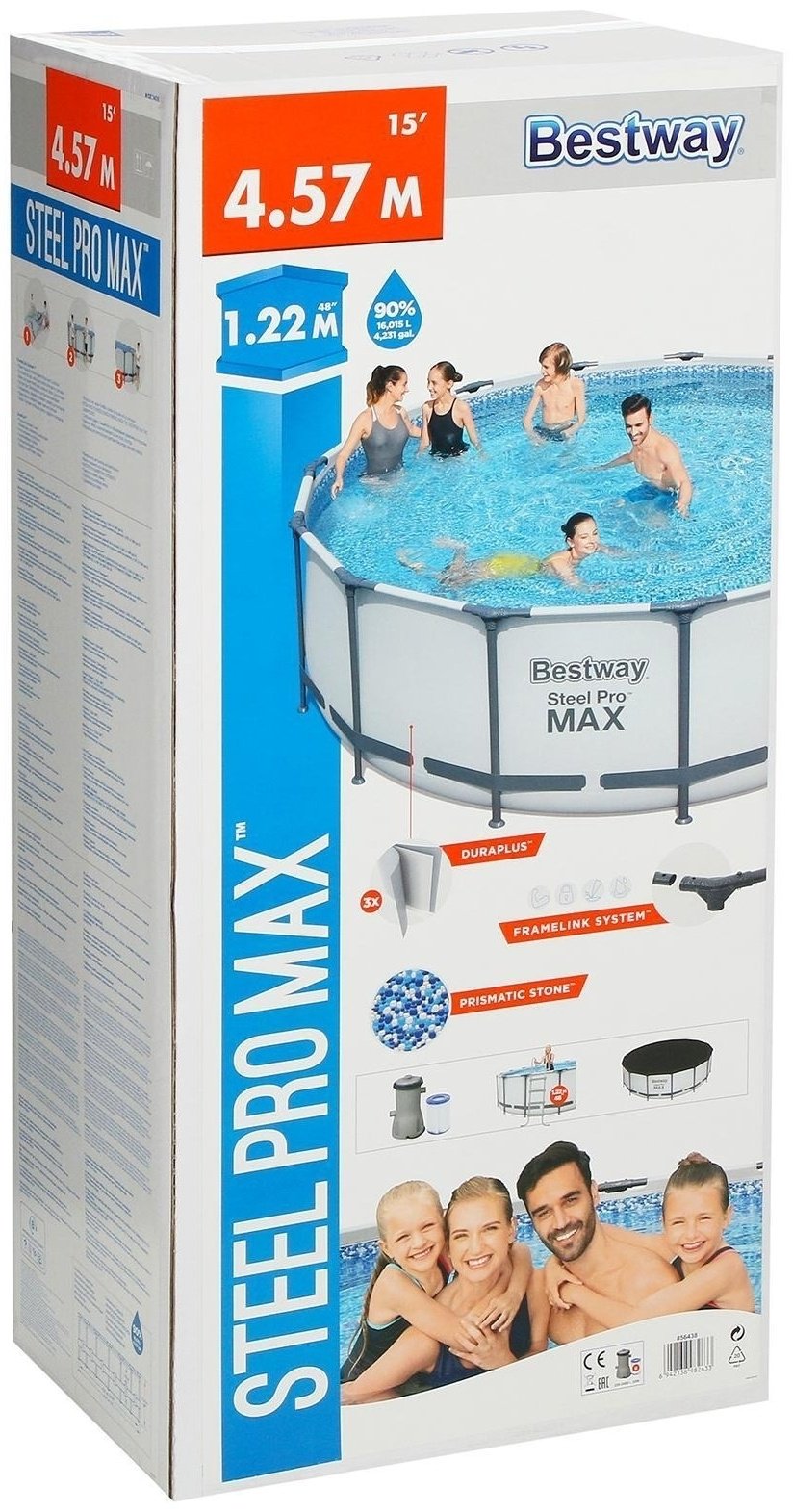 Бассейн каркасный Bestway Steel Pro Max 56438, 457x122 см