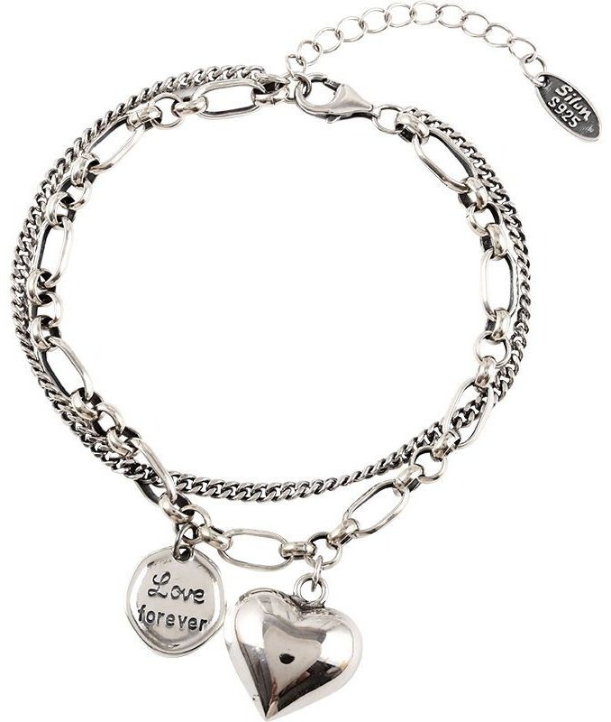 Браслет Accessories 3458854 длина 20 см медицинская сталь, серебро, без вставок купить,9999