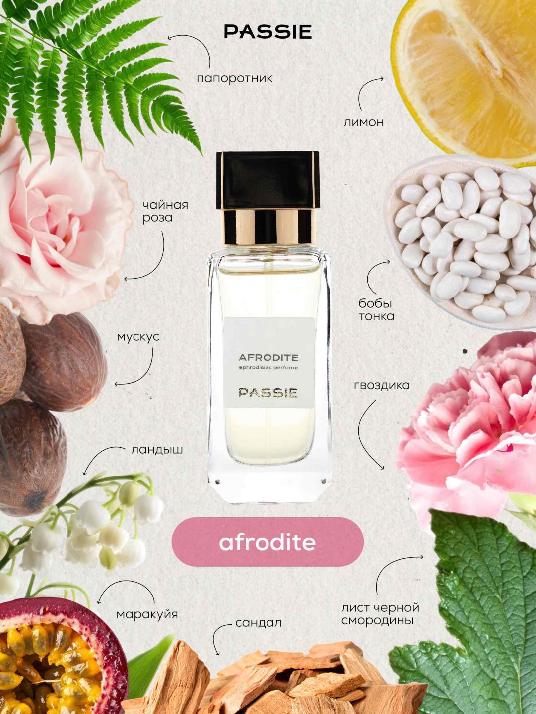 PASSIE Afrodite туалетная вода EDT 38 мл, для женщин купить,40000