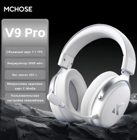 Наушники MCHOSE V9 Pro бело-серый купить,36000