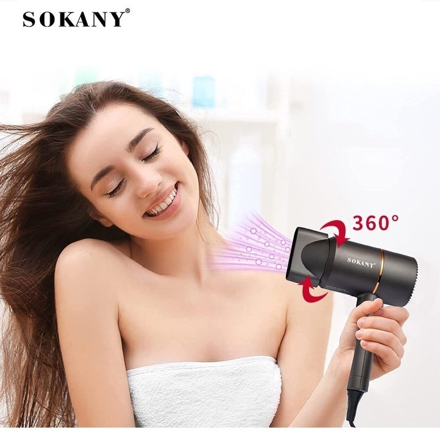 SOKANY SK-2202 фен черный купить,7900