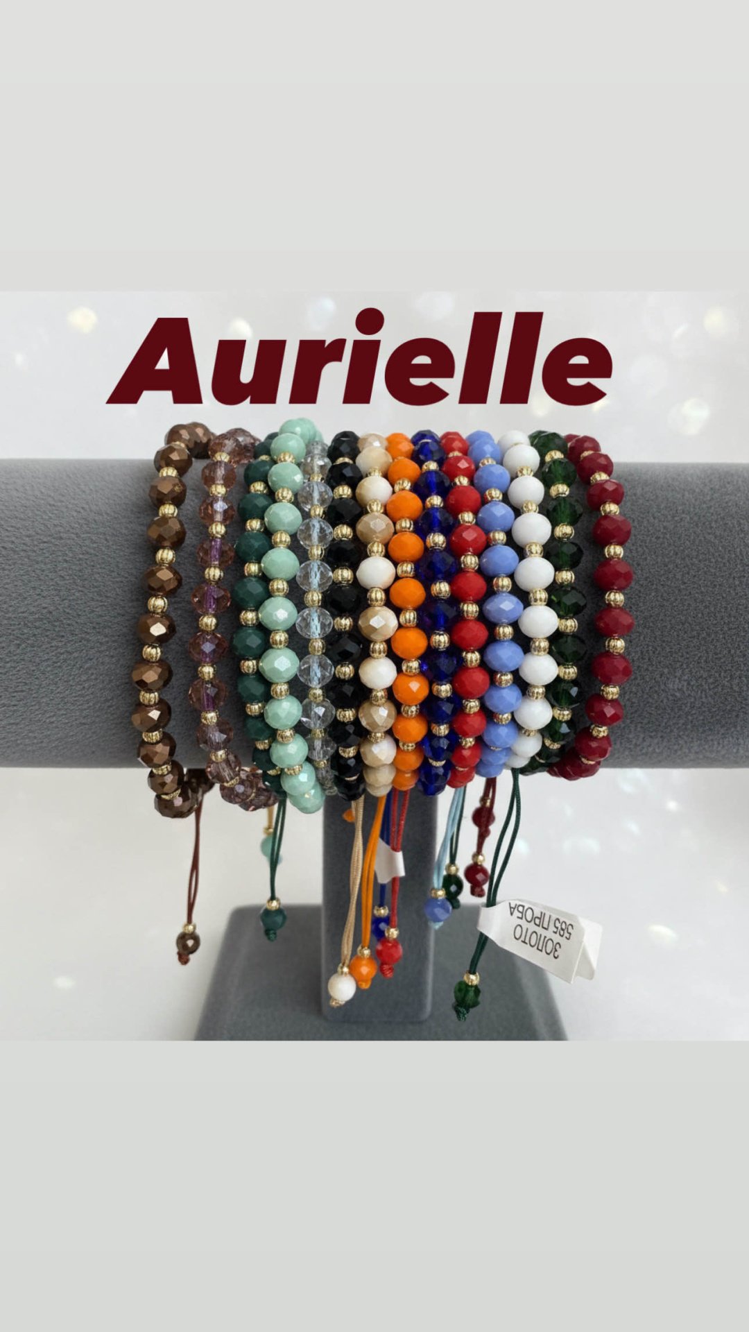 Браслет Aurielle 984126 длина 26 см, вес 0.5 г сплав покрытый золотом 24К, плетение отсутствует купить,NaN