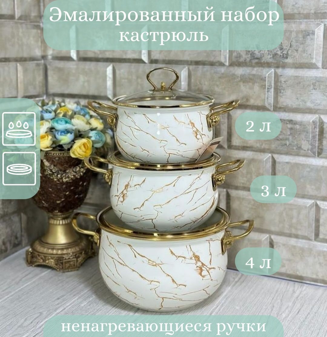 Набор кастрюль 3 в 1