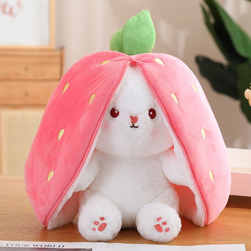 Мягкая игрушка Зайчик в клубничке, 35 см