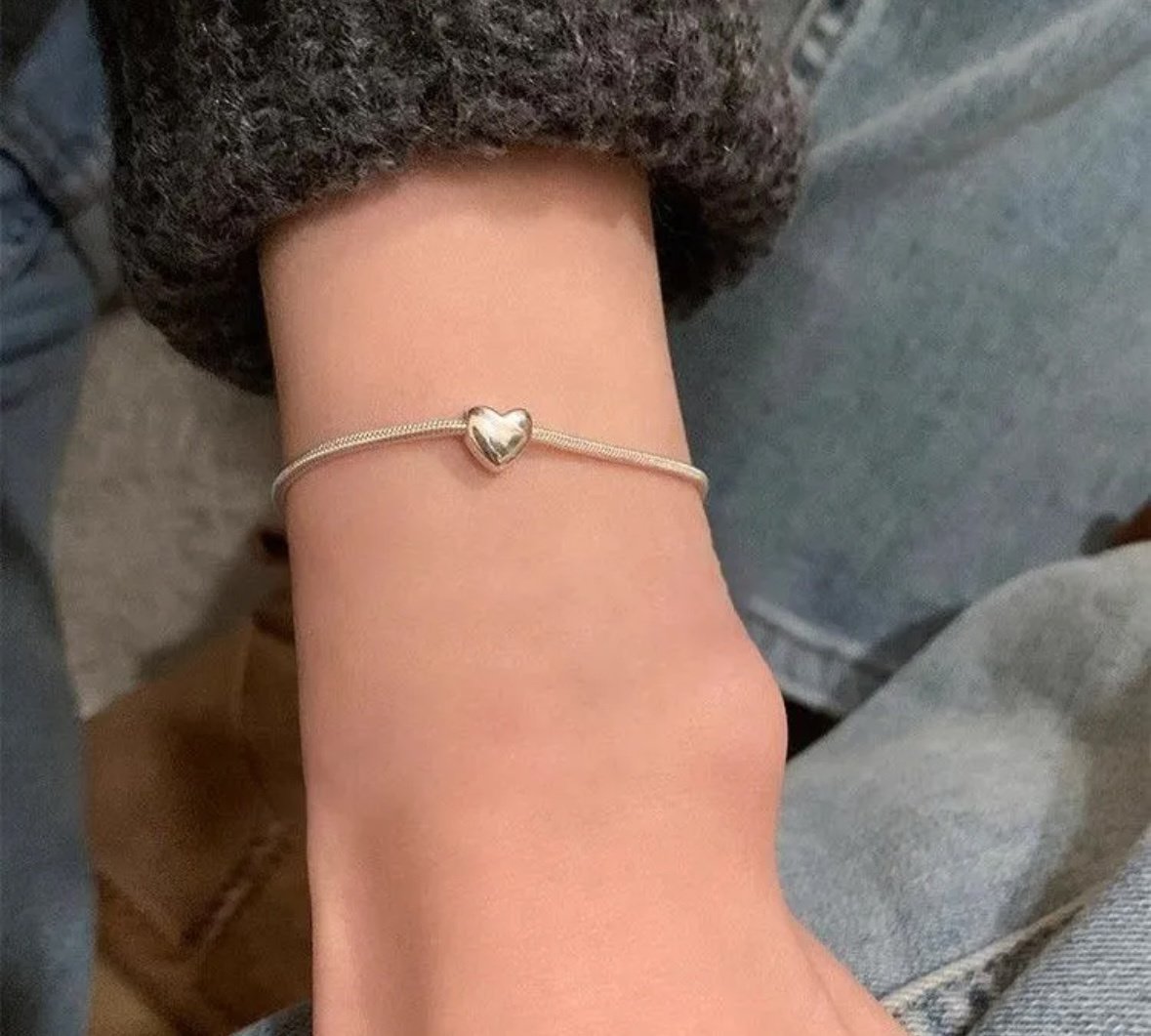 Браслет ACCESSORIZE 1717 длина 20 см, вес 5.5 г серебро, плетение снейк купить,NaN
