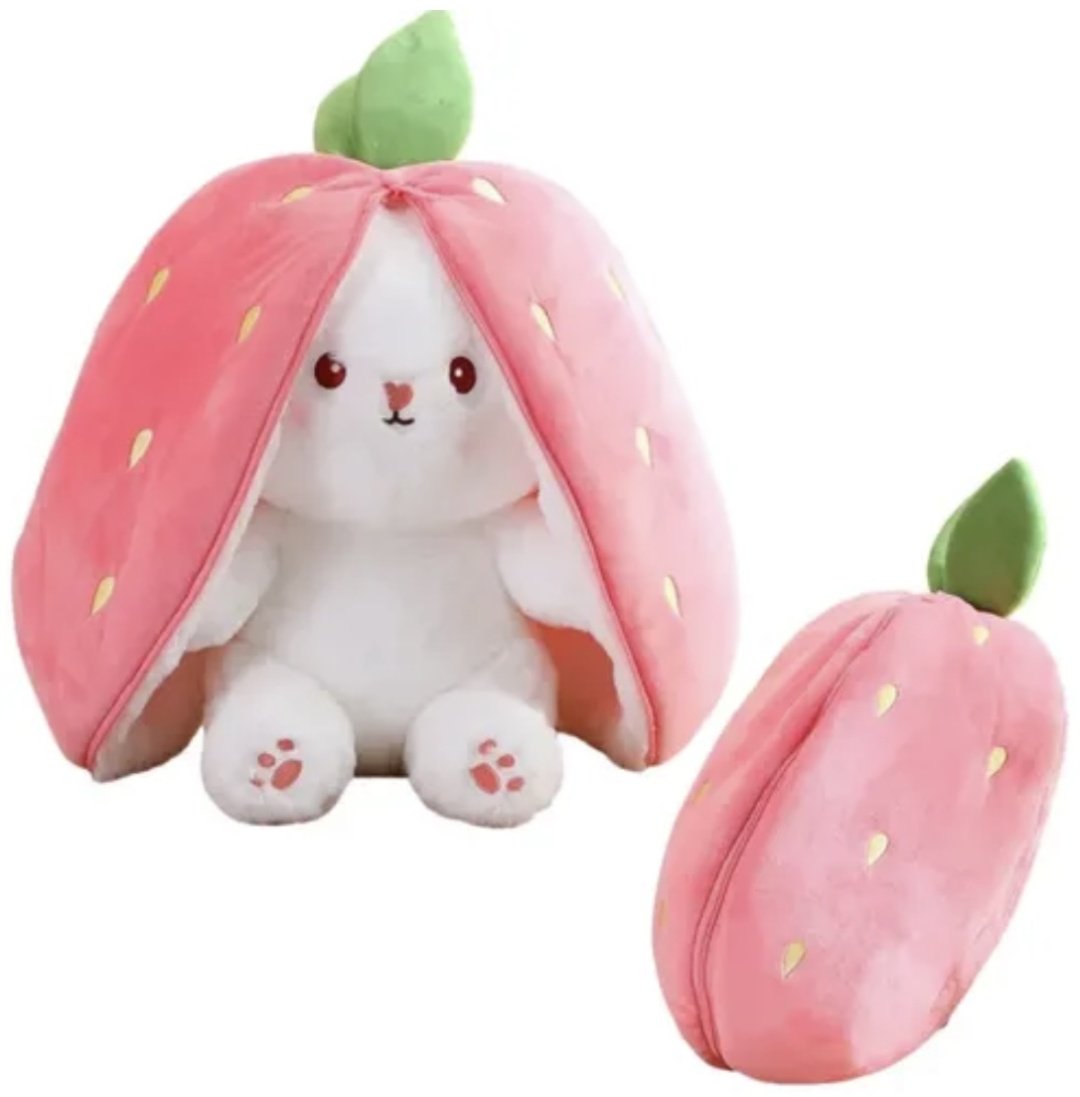 Мягкая игрушка Зайчик в клубничке, 35 см