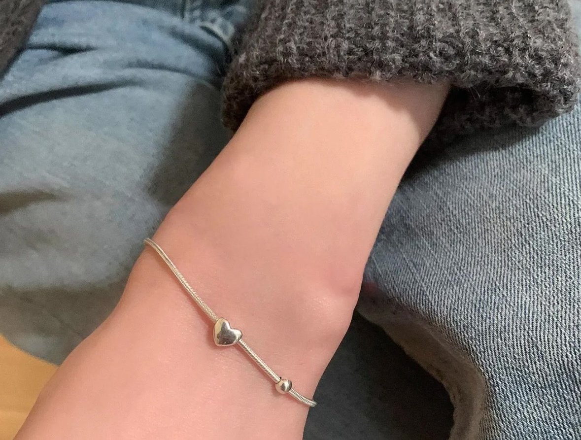 Браслет ACCESSORIZE 1717 длина 20 см, вес 5.5 г серебро, плетение снейк купить,NaN