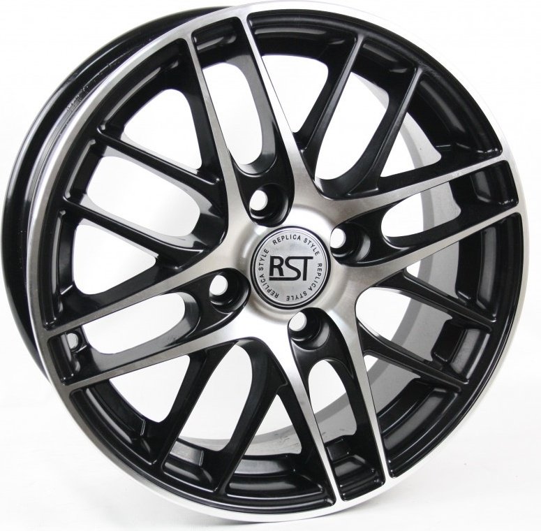RST R004 5.5x14/4x98 D58.6 ET35 4 диска черный, серебристый купить,310000