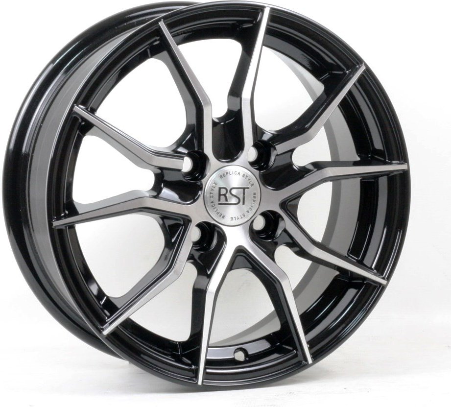 RST R014 5.5x14/4x98 D58.6 ET33 4 диска черный, серебристый купить,300000