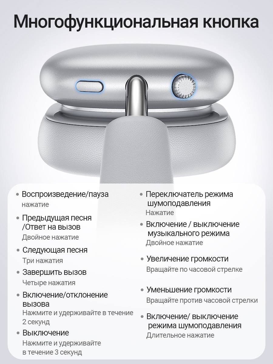 Наушники ACEFAST H9 серый