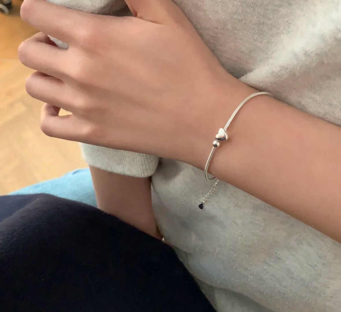 Браслет LAVILOOM 16+4cm длина 20 см, вес 3.9 г серебро, сплав покрытый серебром 925, плетение снейк купить,NaN