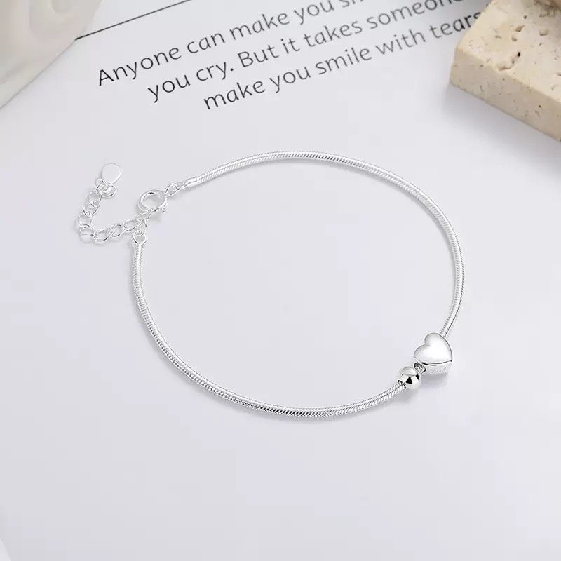 Браслет LAVILOOM 16+4cm длина 20 см, вес 3.9 г серебро, сплав покрытый серебром 925, плетение снейк купить,NaN