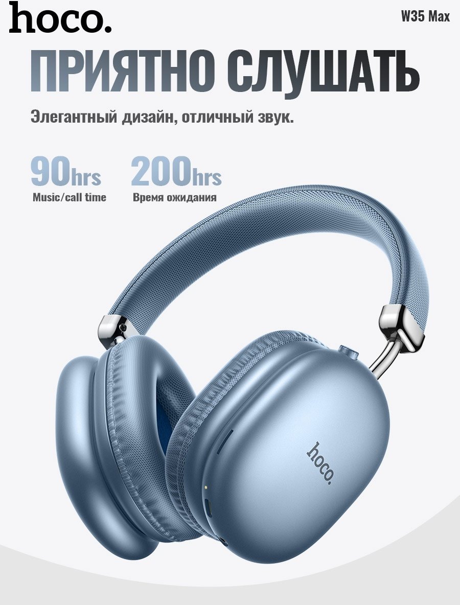 Наушники Hoco W35 MAX голубой купить,18000