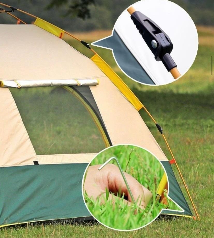 Палатка Denx DX-Camping кемпинговая количество мест: 3 зеленый
