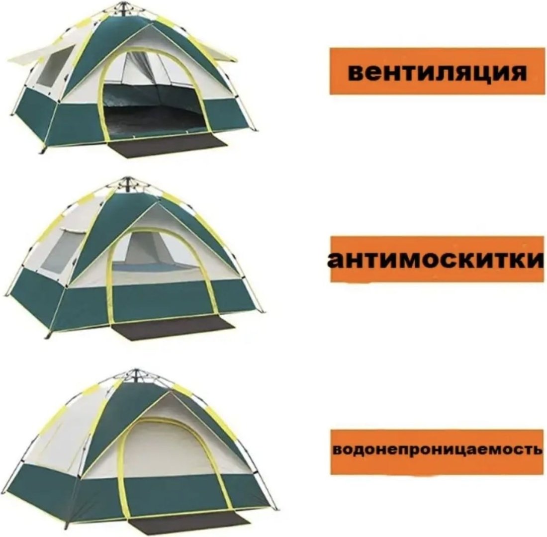 Палатка CAMPING Gear кемпинговая 3-местная зеленый купить,33000