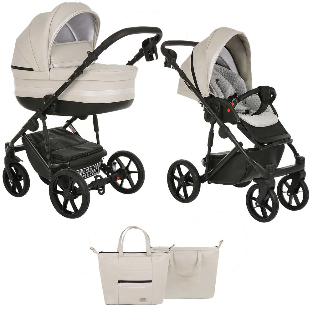 Коляска 2в1 Pituso Luna Кожа Light Silver  купить,NaN