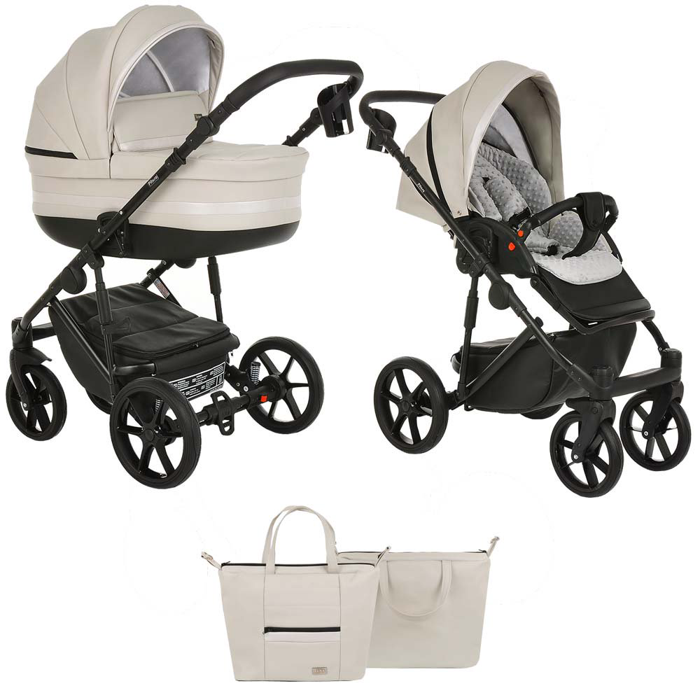 Коляска 2в1 Pituso Luna Кожа Light Silver  купить,NaN